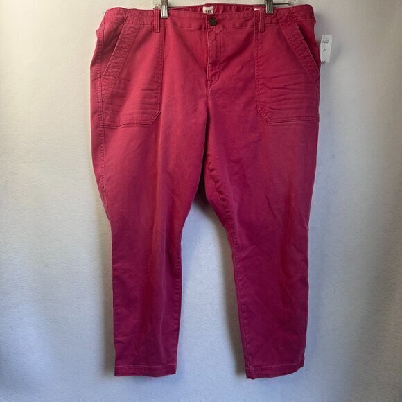 Gap Women's Signature Skinny‎ Ankle Pants Size 20R mid rise stretch pink NWT - Picture 1 of 4